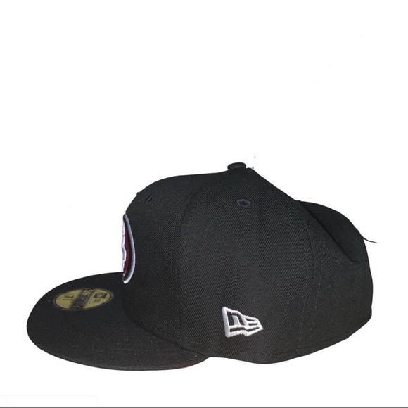 New Era NFL San Francisco 49ers 75th Anniversary 59fifty fitted red colored brim - Picture 3 of 4